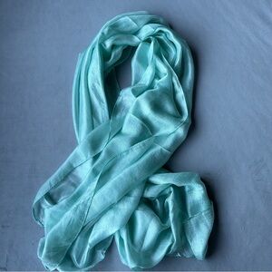 100% Silk Scarf ~ Mint Green ~ Brand New!